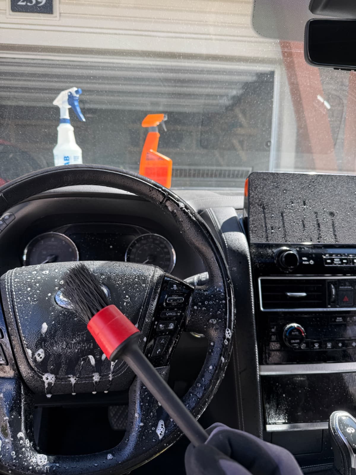 Interior detailing example — before